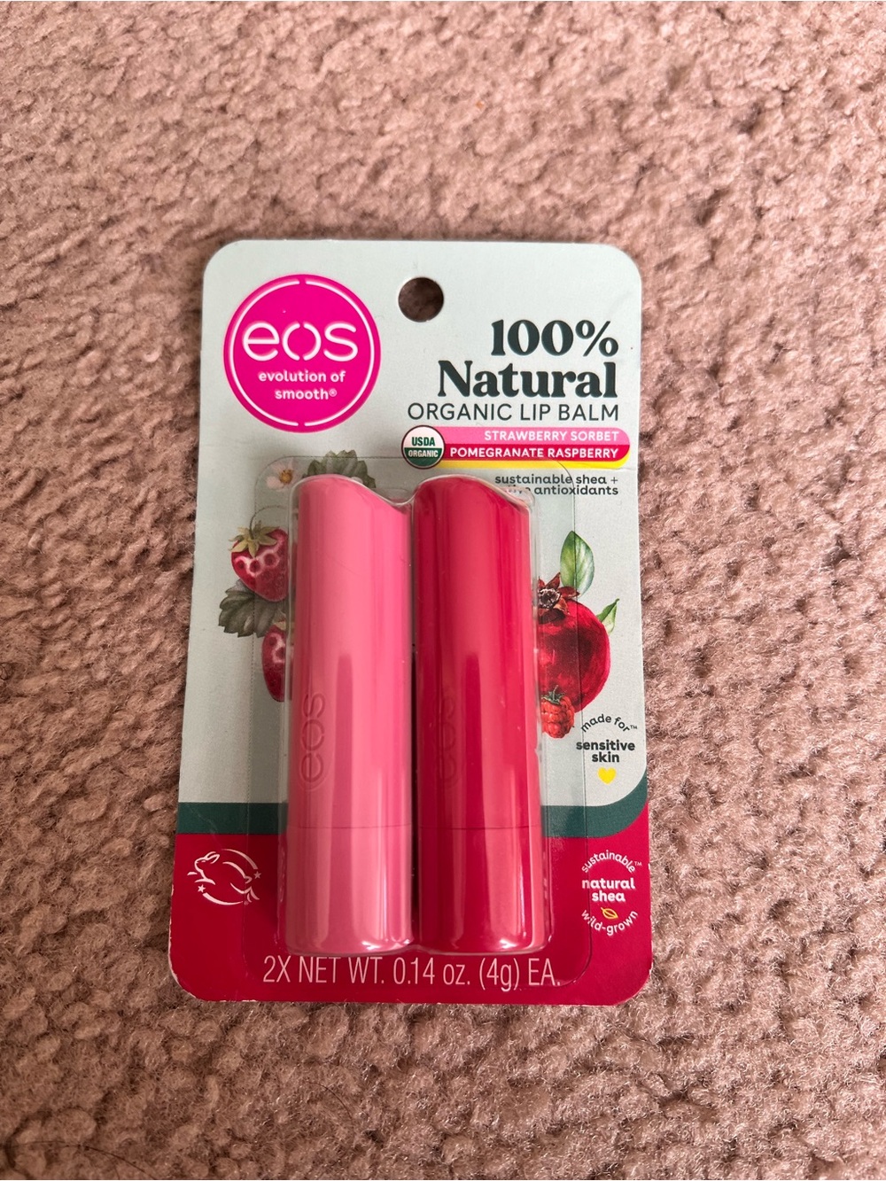 EOS Natural Lip Balm - Strawberry Sorbet and Pomegranate Raspberry